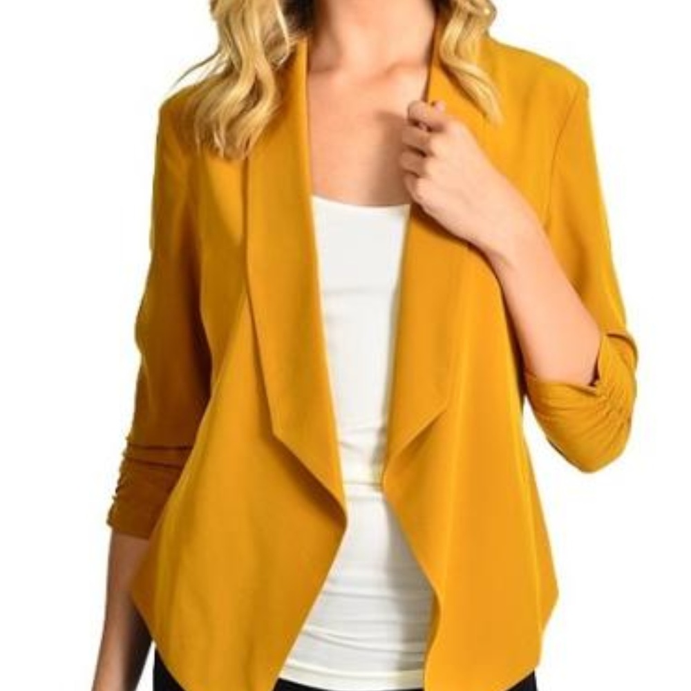 Solid Blazer Jacket - Picture 2 of 4